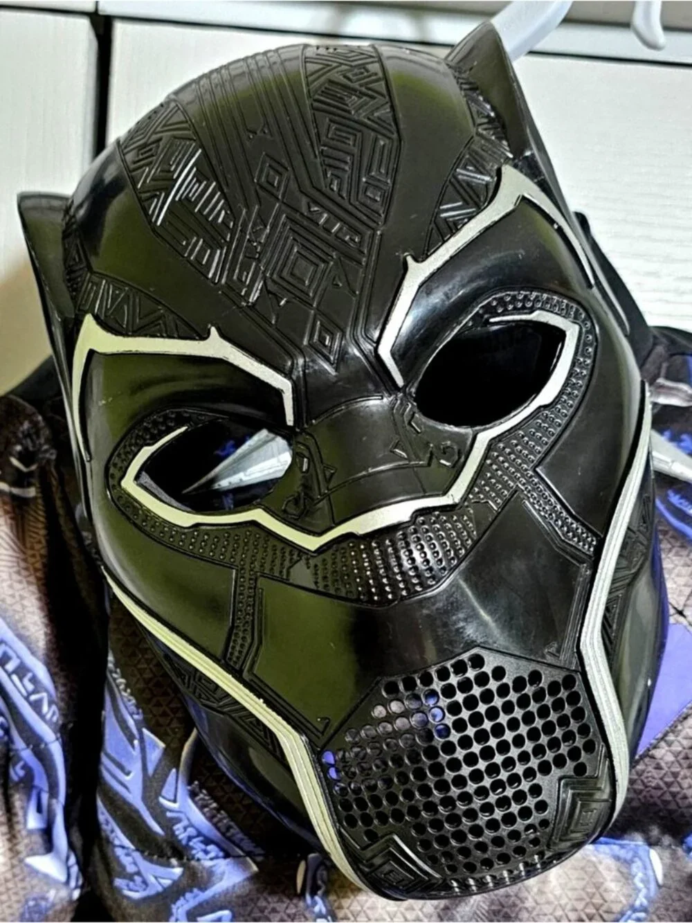 Disney Store Marvel Avengers Black Panther Muscle Costume Boys 5 6 Mask Gloves - Picture 2 of 13